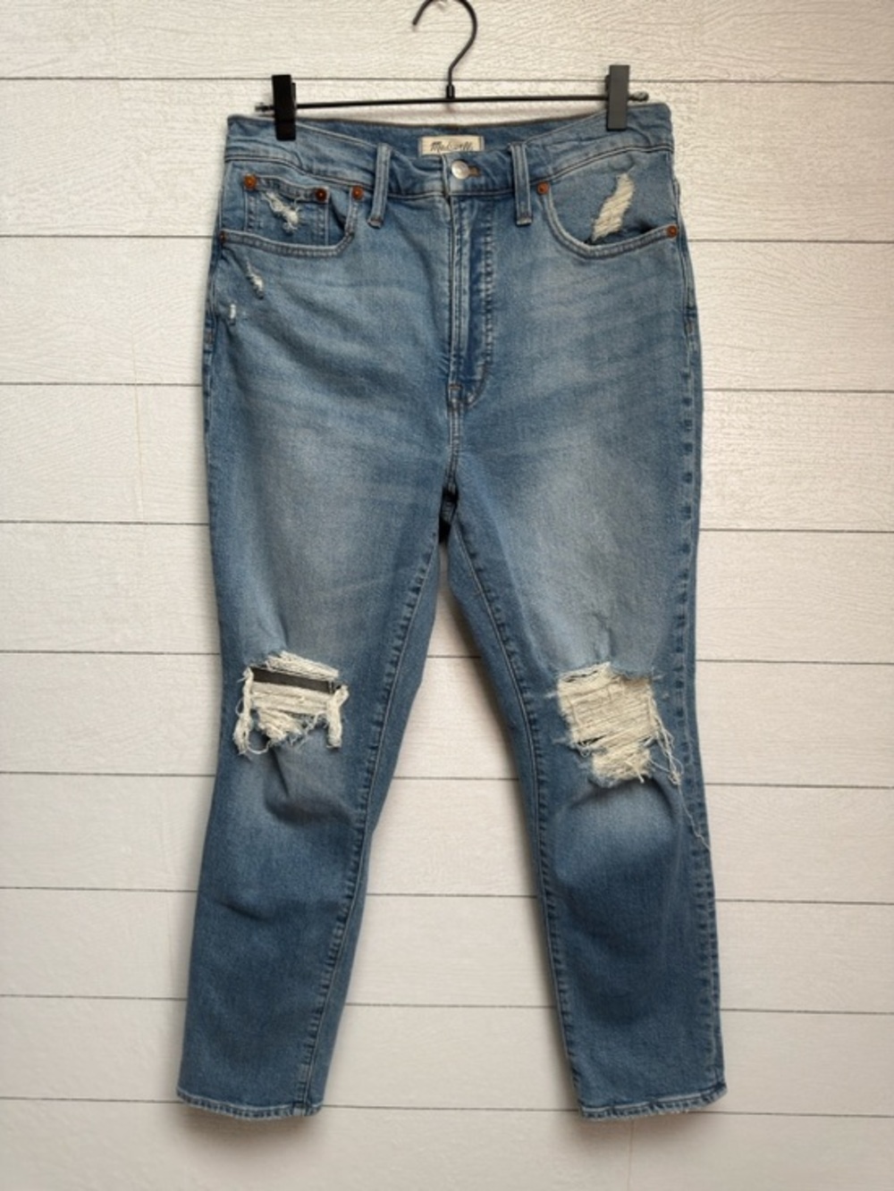 Madewell The Perfect Vintage Jean Light Wash Distressed High Rise Sz 29 / 8